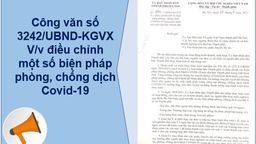 Công văn số 3242/UBND-KGVX của UBND Thành phố Hà Nội về việc điều chỉnh một số biện pháp phòng, chống dịch Covid-19 trong tình hình mới