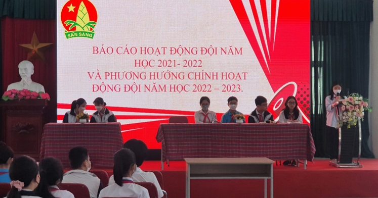Đại hội Liên đội trường THCS Phan Chu Trinh nhiệm kỳ 2022-2023