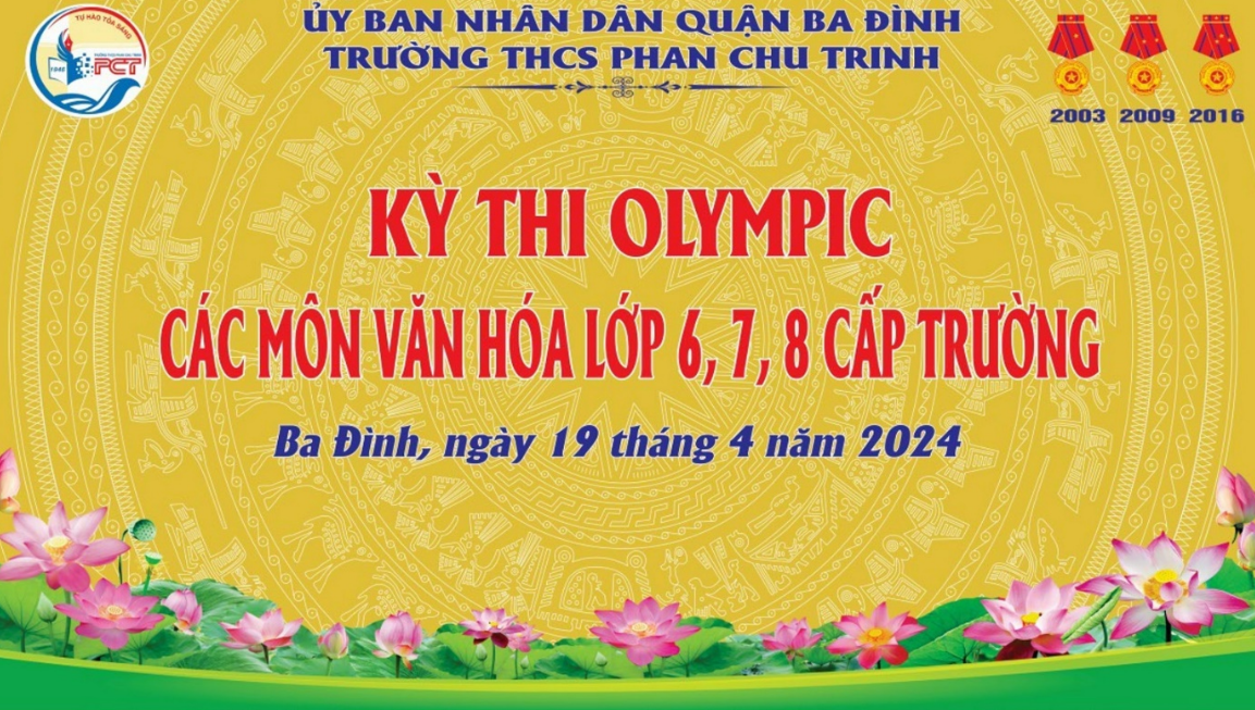 Trường THCS Phan Chu Trinh tổ chức kỳ thi Olympic các môn Văn hóa